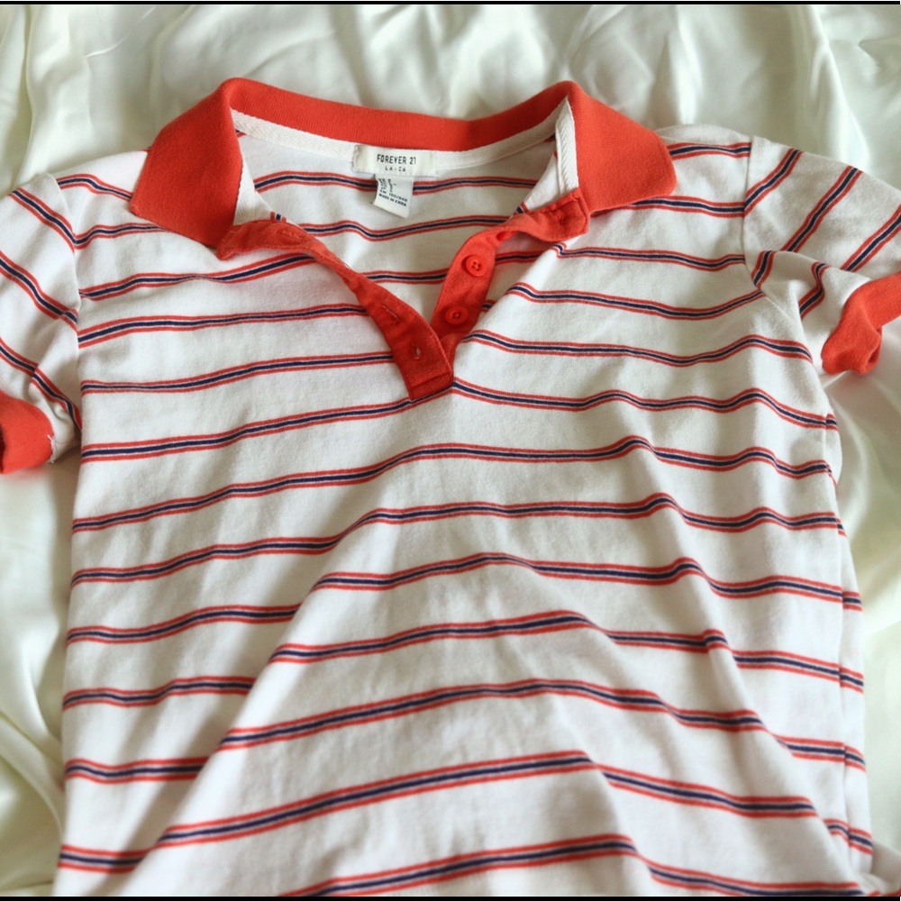 FOREVER21 cropped collared shirt